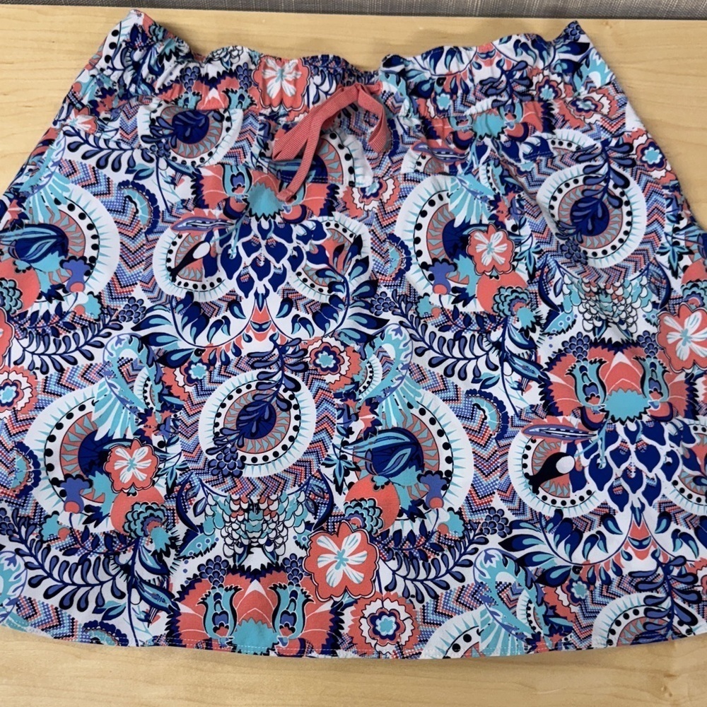 T by Talbots Multicolor Summer Floral Athletic Breathable Elastic Waist Skort